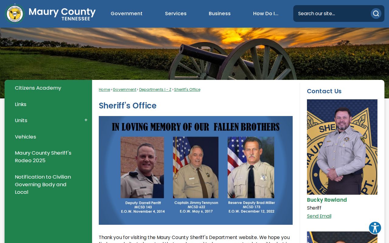 Columbia public records and Maury County sheriff inmate information